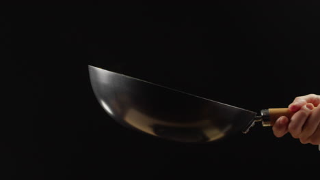 wok cooking action
