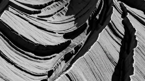 monochromatic abstract of eroded sandstone formation