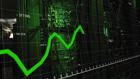 animation of digital data processing over computer servers