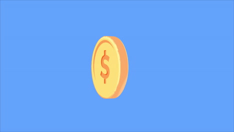 ilustración de la moneda de dólar de oro