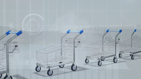 Animation-of-data-processing-over-shopping-carts