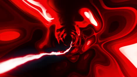 abstract red and white swirling vortex tunnel