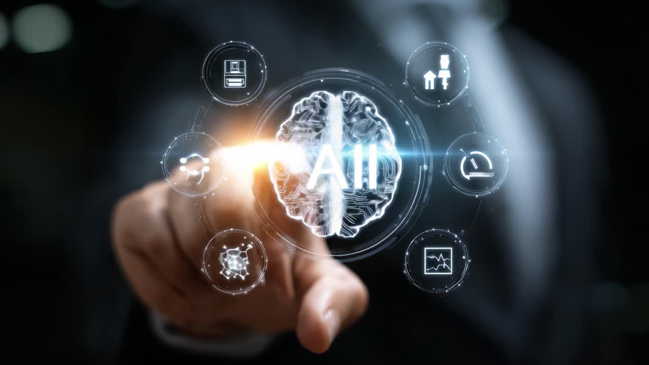 Exploring the Intersection of Technology and Intelligence: A Visual Representation of AI as an Influential Force in Modern Innovation and Decision-Making Processes