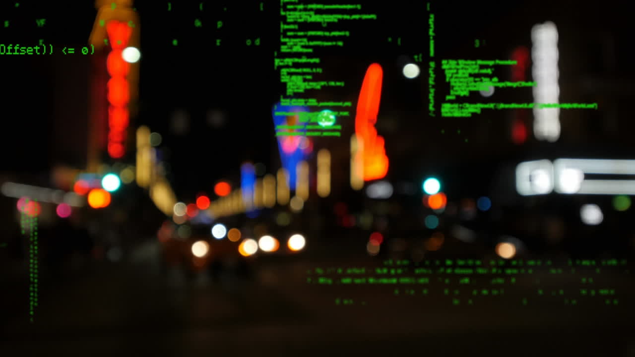 Program codes and street view in the night