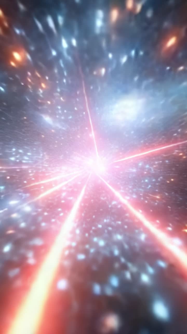 Uma Viagem Celestial Através de uma Expansão de Luz Colorida e Estrelas, Explorando as Profundezas Infinitas de uma Narrativa Hipotética do Espaço Cósmico.