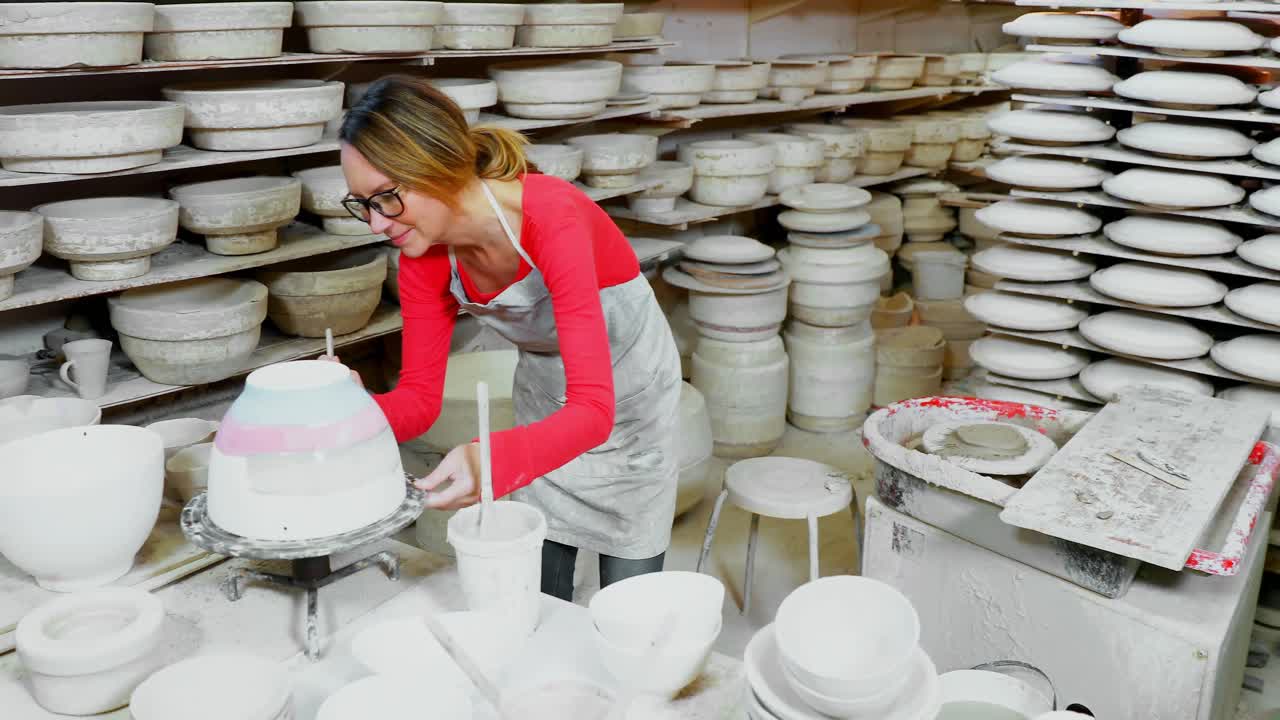 여성 도자기 그림 그 ⁇  4k