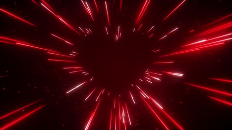 red glowing heart burst