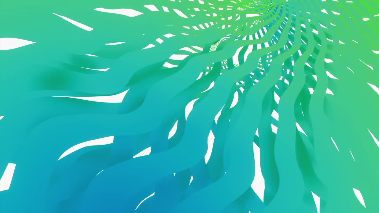 추상적인 녹색과 파란색 파동 패턴