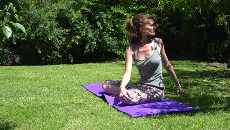 outdoor morning yoga practice