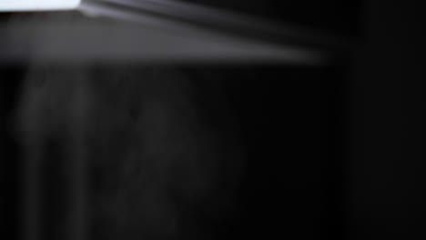 steam or fog in a kitchen