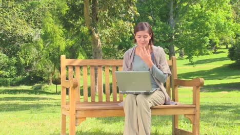 young girl chatting on her laptop