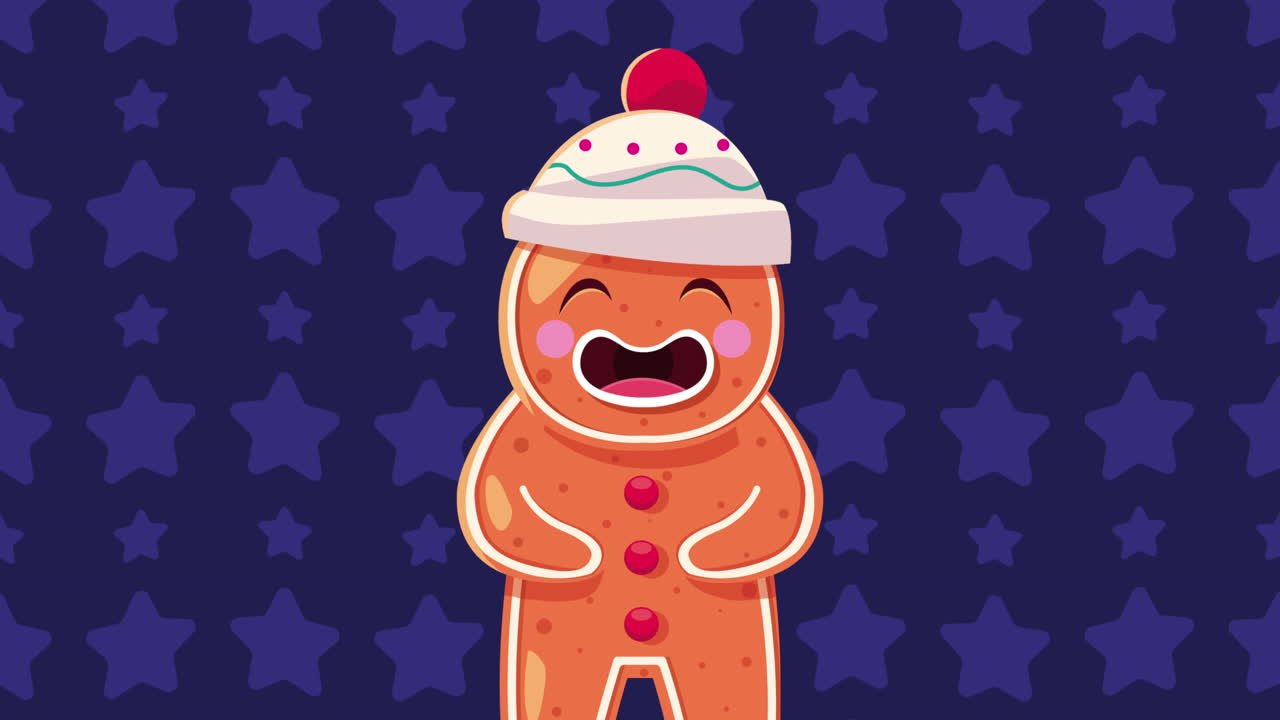 진저 인형과 함께 메리 크리스마스 애니메이션