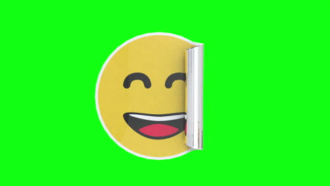 이모티콘 아이콘 반응 스티커 또는 디칼 행복한 얼굴