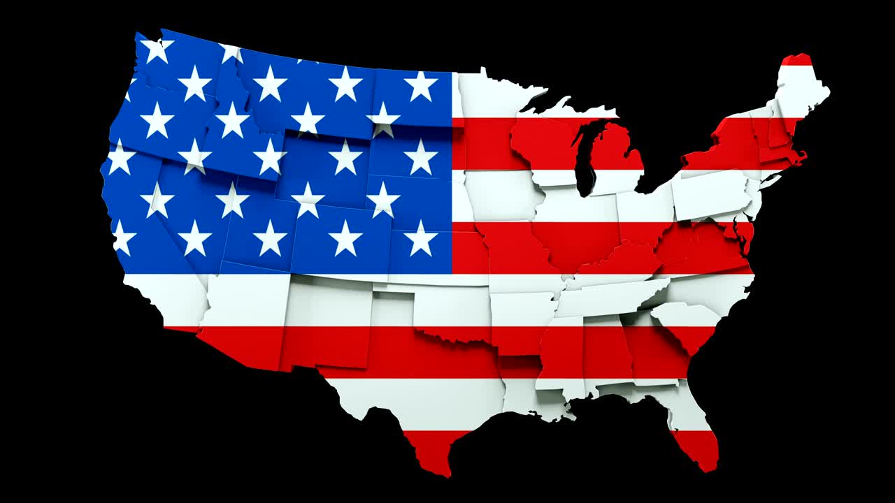 mapa de los estados unidos - bucle de estados móviles