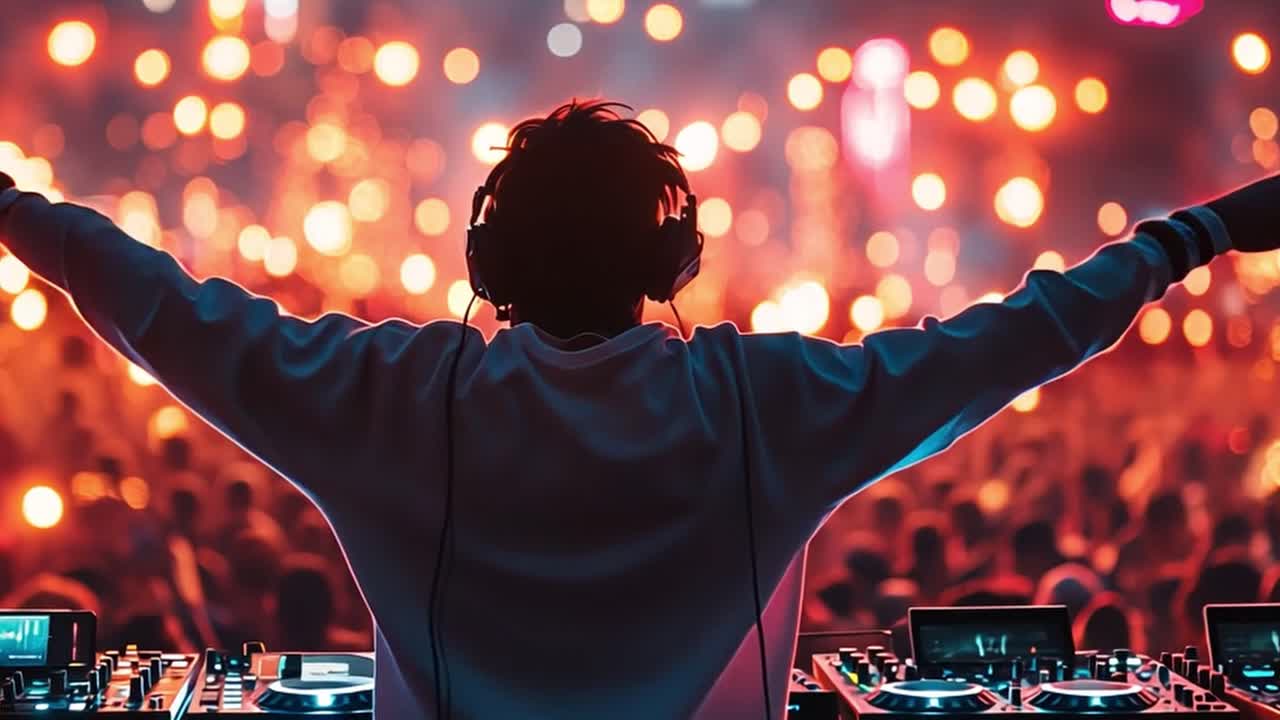 dj actuando en un concierto