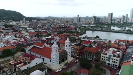 aerial video shot above panama city