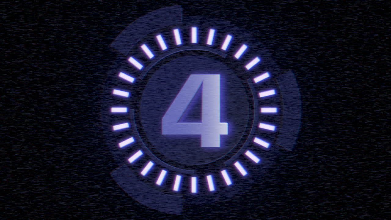 Motion blue digital film countdown abstract background in modern style 1