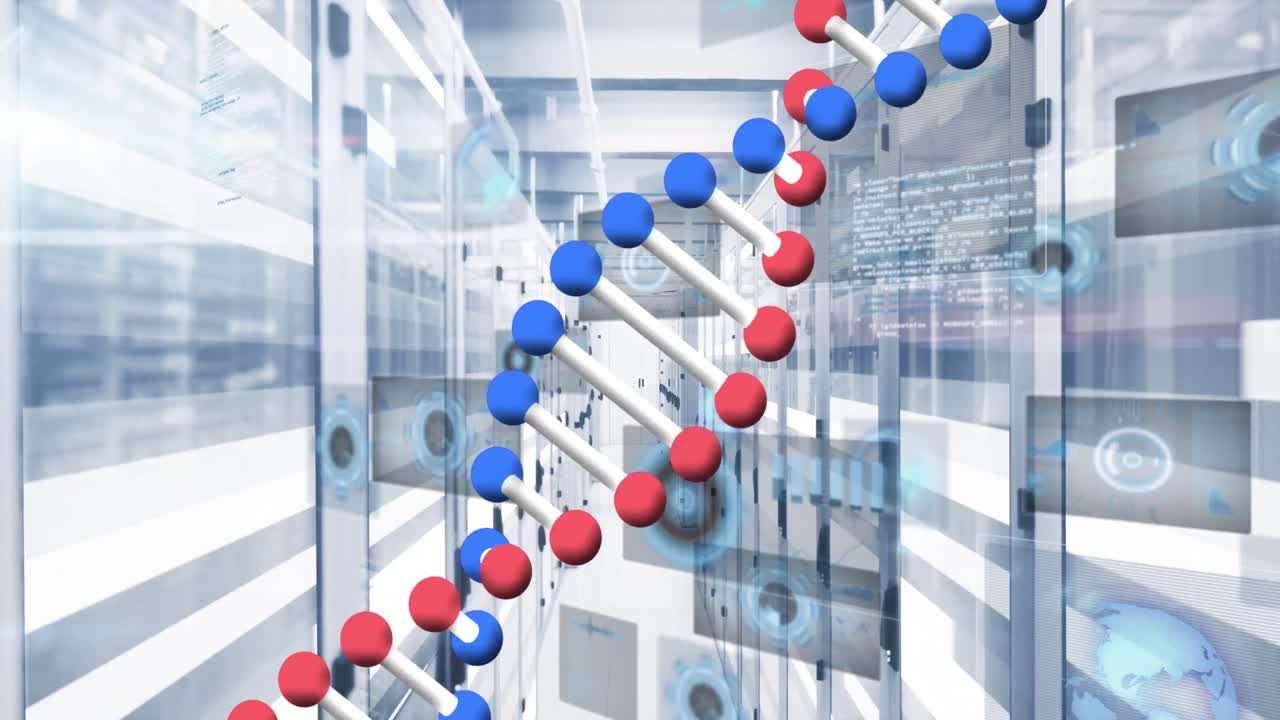 서버  ⁇ 에서 dna 스트랜드의 애니메이션과 데이터 처리