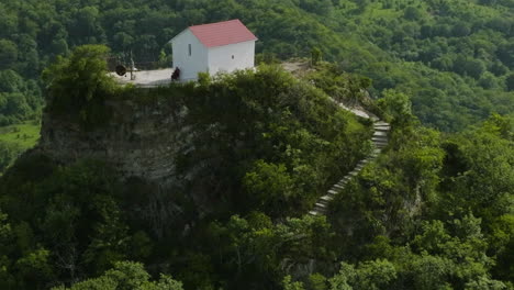 Small-church-nearby-Kojori,-a-town-know-for-its-extraordinary-healing-climate