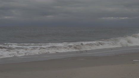 cloudy sunset over the waves of the atlantic ocean -wide