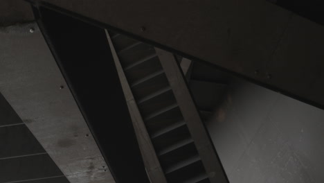 abstract, geometric steel stairway