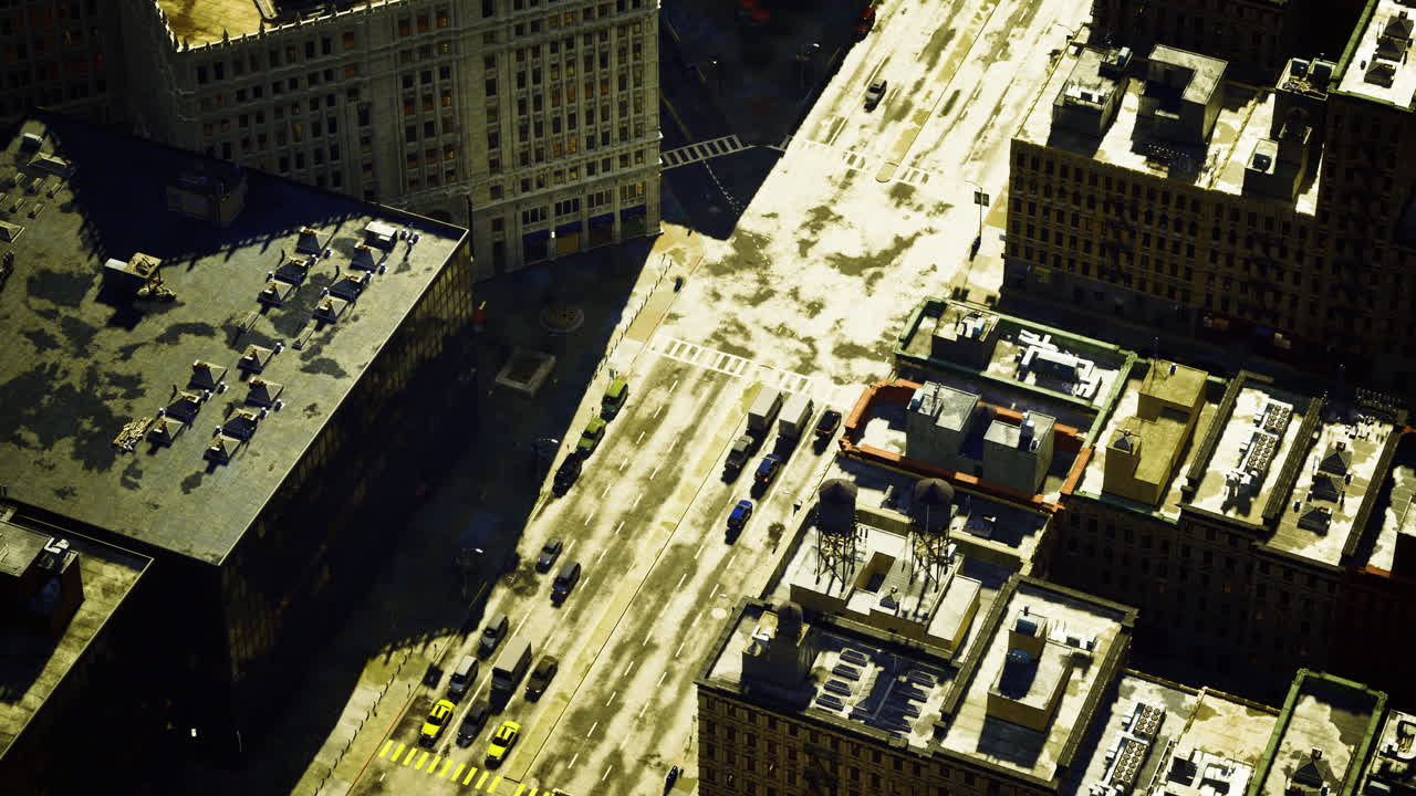 Urban streets bustle with traffic and buildings in a city setting