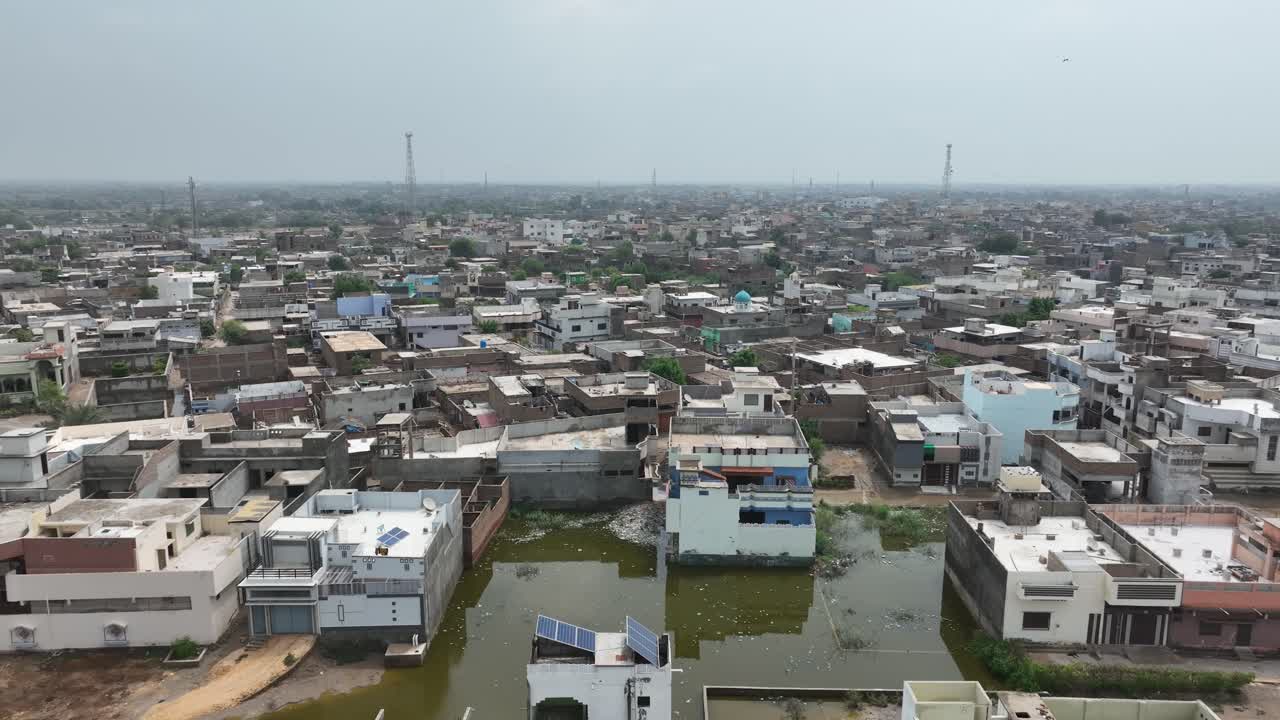 Expansive Aerial Shot of Badin Cityscape, Pakistan