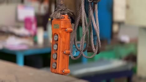 industrial hoist control pendant and cables