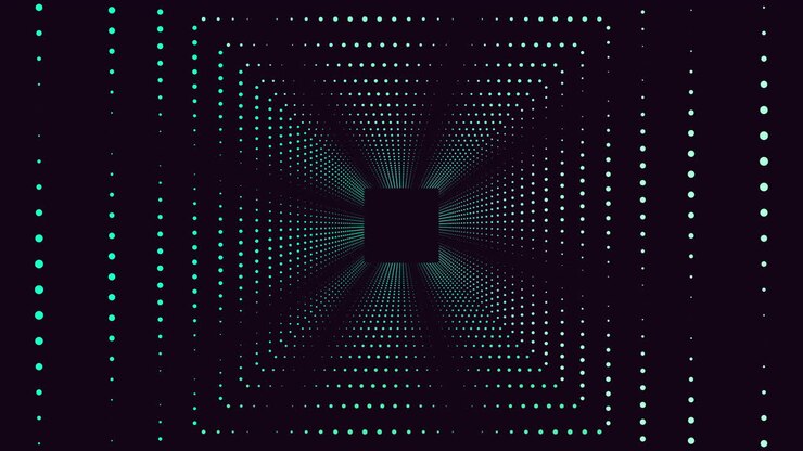 Mesmerizing black and blue pattern with circular dots