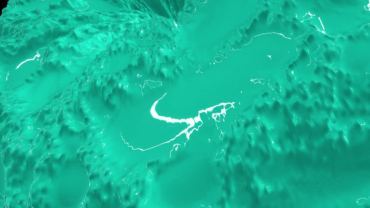 Teal Abstract 3D Render