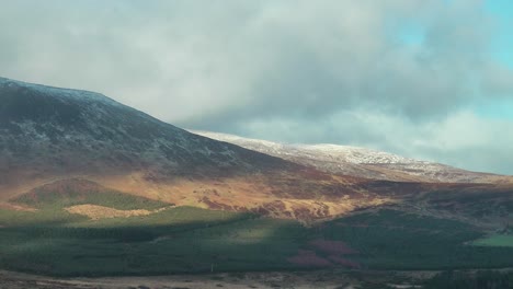 comeragh mountains waterford winter scene late evening sunshine on snow covered hills