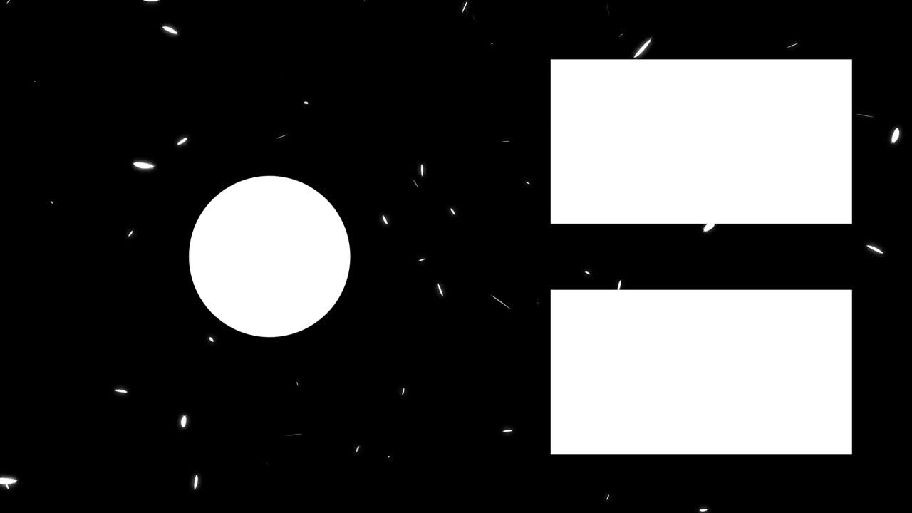 털 떨어지는 입자 끝 카드 끝 화면 모션 그래픽