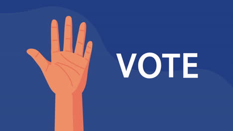 ilustración de la mano para votar
