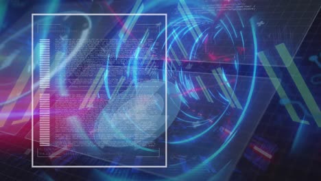 animación del procesamiento de datos sobre el túnel