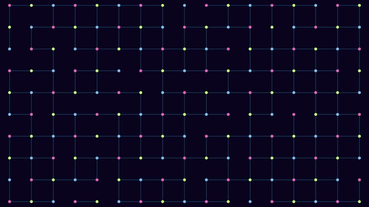 Colorful grid pattern a visually striking seamless design of intersecting colored lines