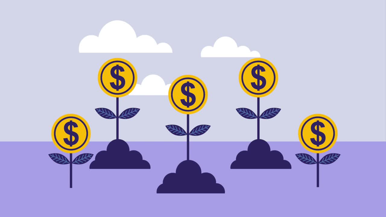 정원 식물 동전 비즈니스 은유