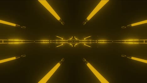 glowing yellow tunnel