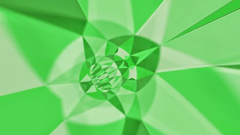 abstract green neon triangle tunnel. abstract flying in futuristic corridor with triangles. technology, vj concept. seamless loop 3d animation 4k