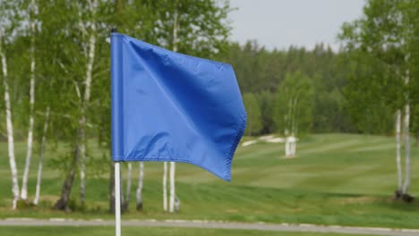 golf flag on a golf course