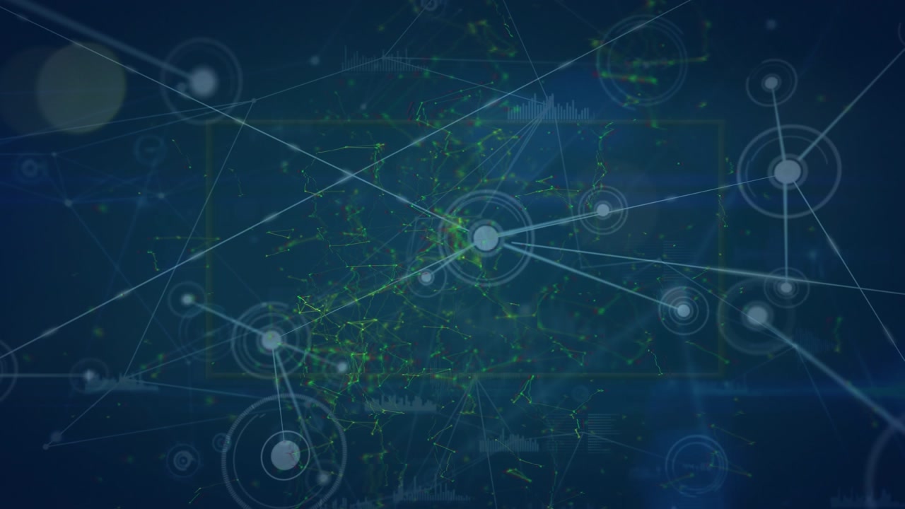 Animation of data processing over shapes
