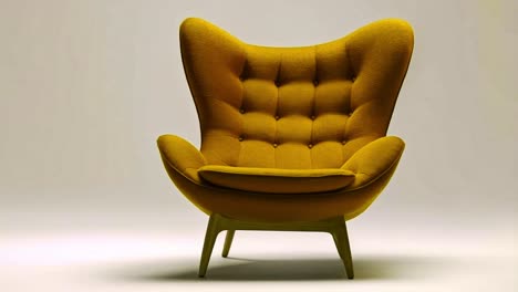 yellow modern armchair