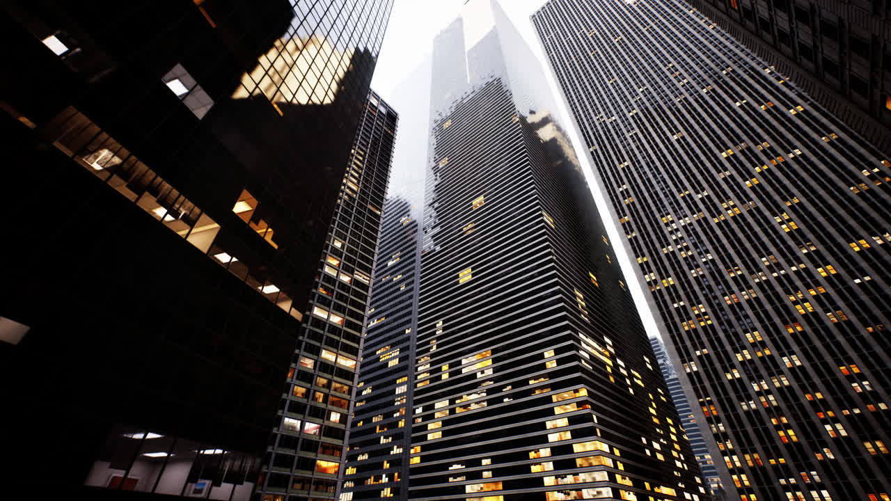 rascacielos altos en una ciudad moderna