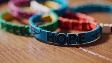 colorful hope bracelets