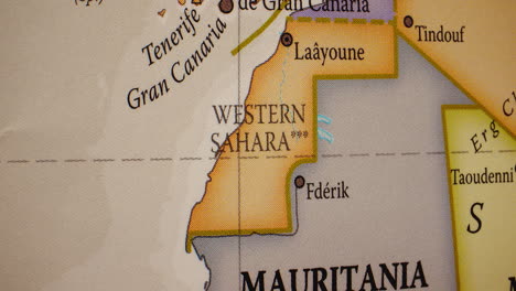 map of western sahara and surrounding regions
