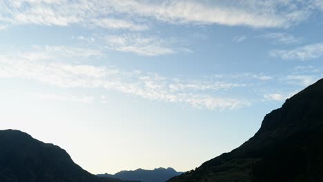 sunrise time lapse in the southern alps of new zealand