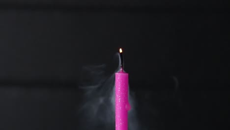 candle on a cake blower out