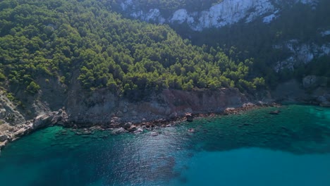 cliffs on the rugged coast ibiza