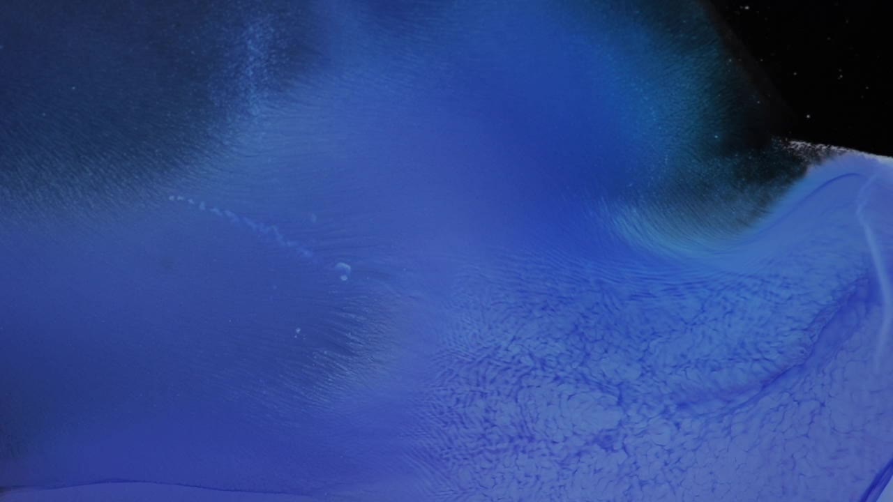 Slow motion crash of  beautiful unreal blue surf  -  For more, search  "AbstractVideoClip" using the quotation marks