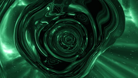 green abstract vortex tunnel