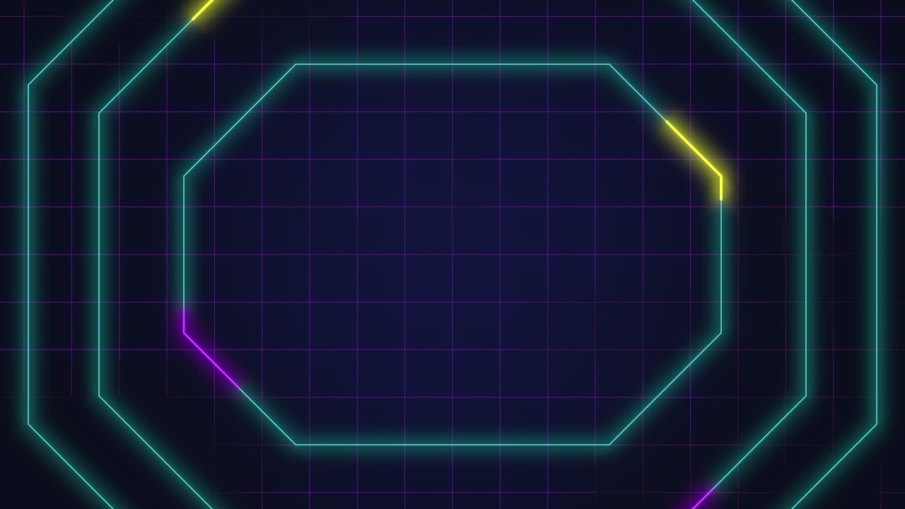 라인과 그리드가 있는 디지털 컴퓨터 화면